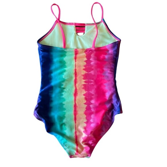 Cat And Jack Rainbow‎ Tie Dye Bathing Suit One Piece Size Large - Picture 4 of 7